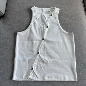 Salt Murphy White Button-Up Tank Top